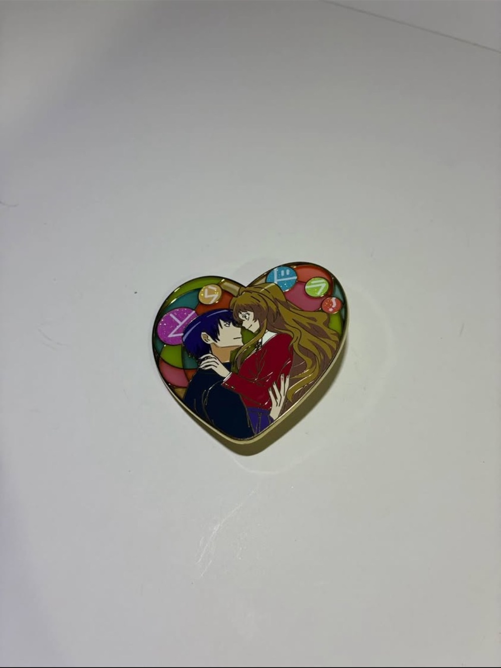 Toradora! Taiga and Ryuuji Heart Enamel Pin